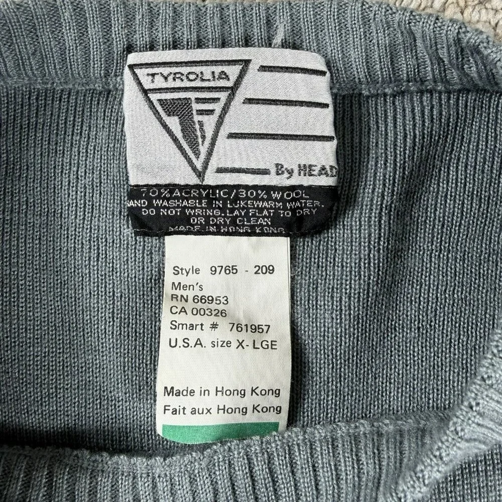 Vintage Tyrolia by HEAD Striped Knit Sweater 90's Y2K Multicolor Men’s Size XL - Picture 2 of 6